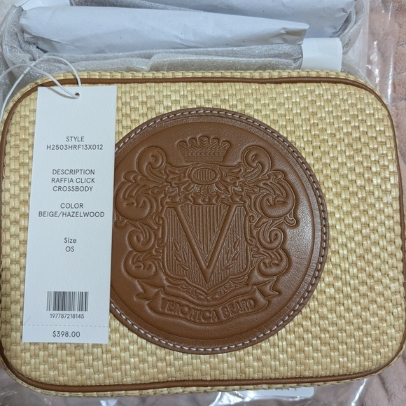 Veronica Beard Raffia Click Crossbody NWT - Picture 11 of 12